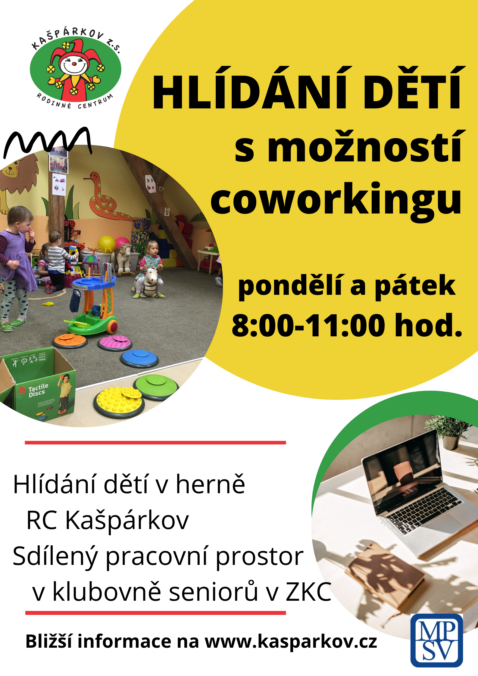 Coworking s hlídáním dětí