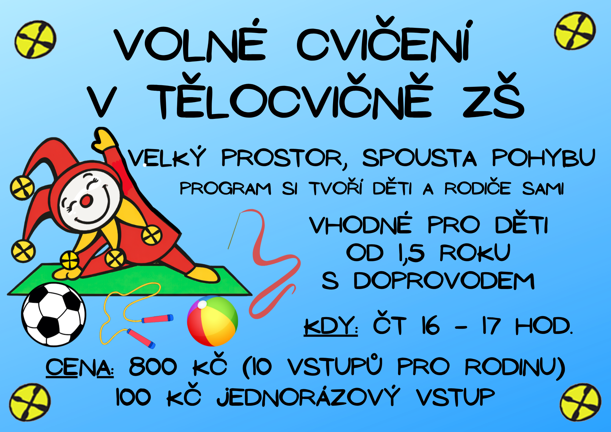 Volné cvičení v tělocvičně ZŠ 1